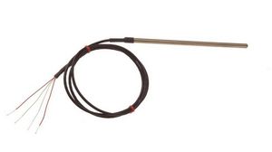 Resistance Thermometer 3mm 100mm Class B 100Ohm 250°C 1x Pt100, 4-Wire Circuit PTFE